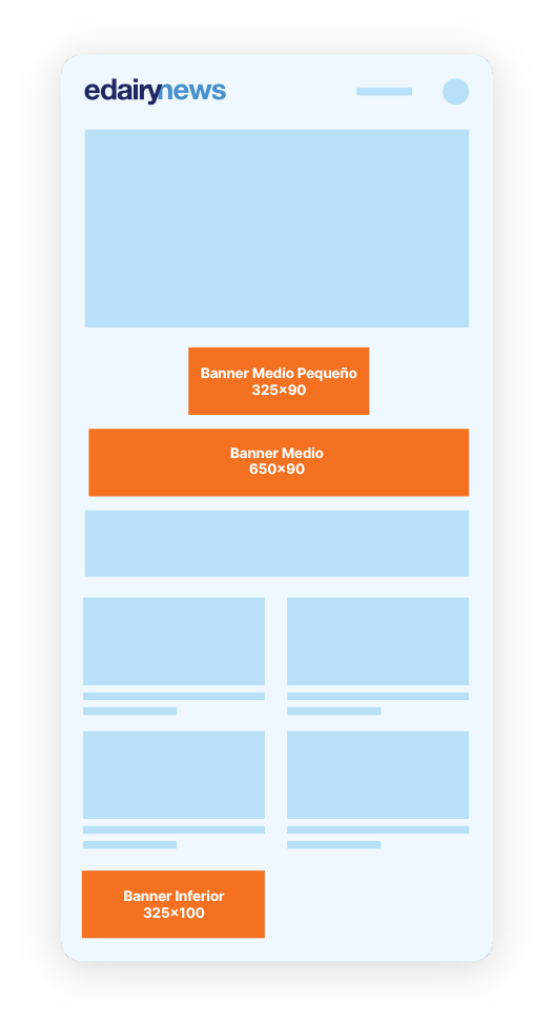 Newsletter mockup with banner placements