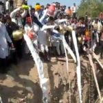 11000 litres of milk curd poured in foundation pit for Rajasthan temple