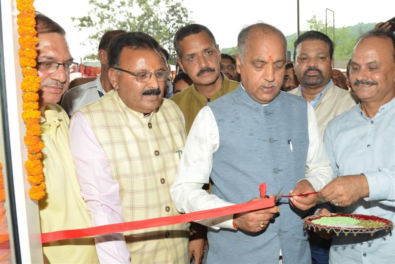 The CM inaugurates the unit at Chakkar in Mandi on Friday. Jai Kumar