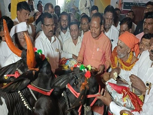 Karnataka Gopuja or Cow worshipping performed in all veterinary institutions