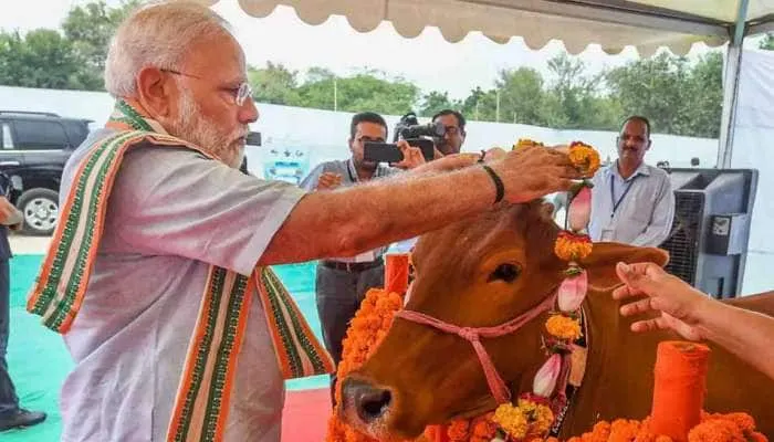 PM Modi launched Mukhyamantri Gau Mata Poshan Yojana in Banaskantha district