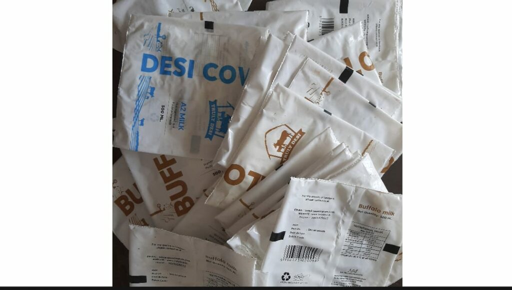 Pune-based A2 dairy start-up Truly Desi curbs plastic waste – collects used milk pouches from its customers for recycling