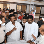 Animal husbandry minister Talasani Yadav inspects works at Vijaya Dairy.