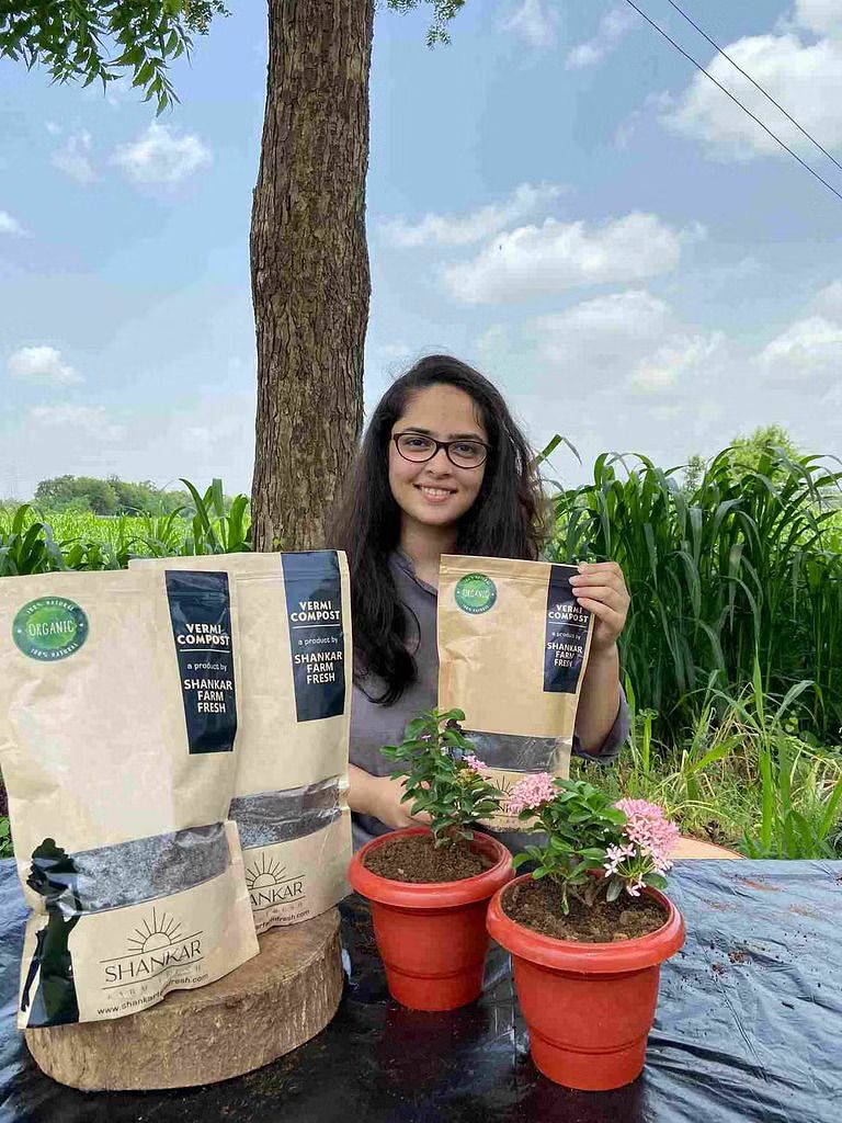 Kalyani Pandya with the range of organic products that are sold through the brand, Picture credits: Kalyani