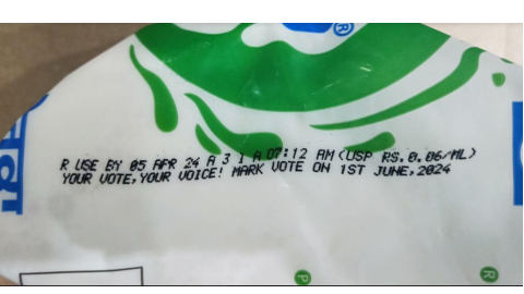 Milk packets in Mohali to have reminder to vote