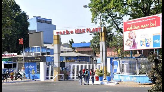 Milk producers stage protest outside Verka Milk plant in Ludhiana