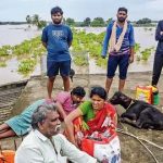 Andhra Pradesh floods Scores scramble for food, milk in Vijayawada