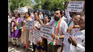 Congress stages protest against milk price hike in Vadodara