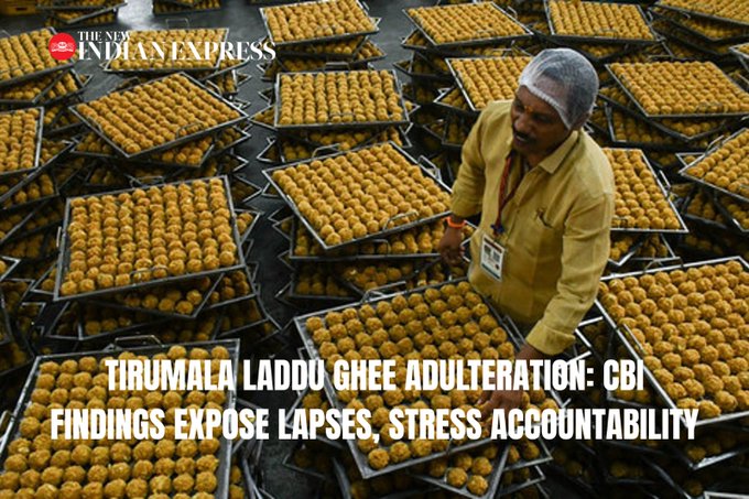 CBI Chargesheet Fake Ghee, No Animal Fat in Tirupati Laddus