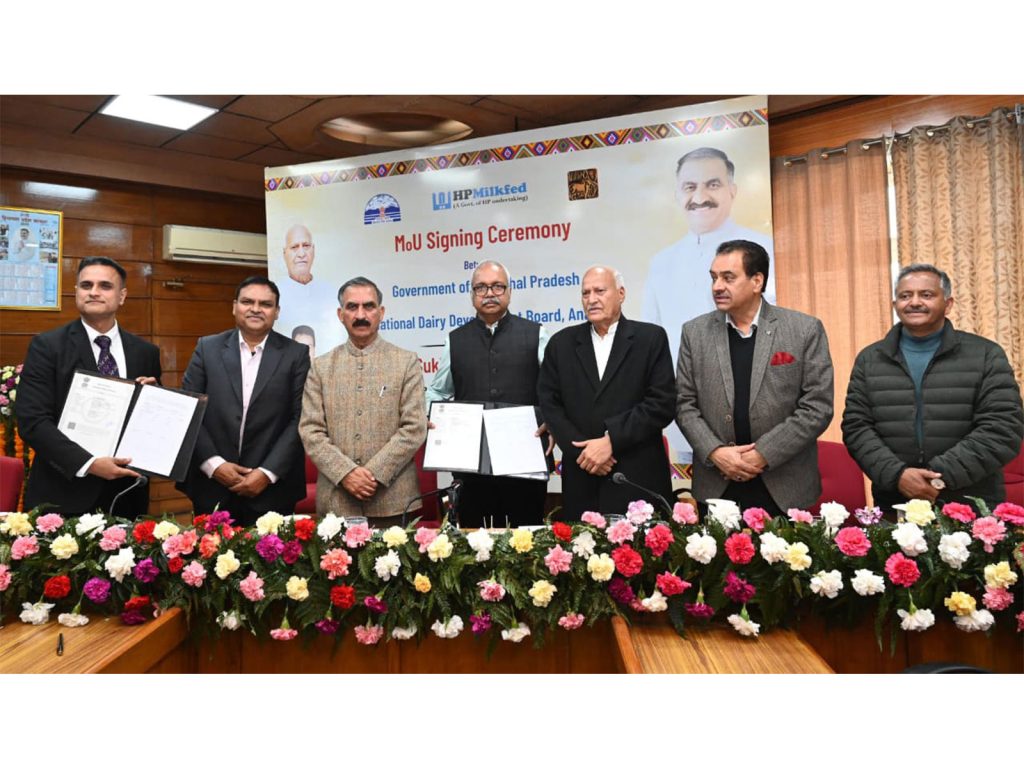 Himachal, NDDB Sign Pact to Accelerate Dairy Growth