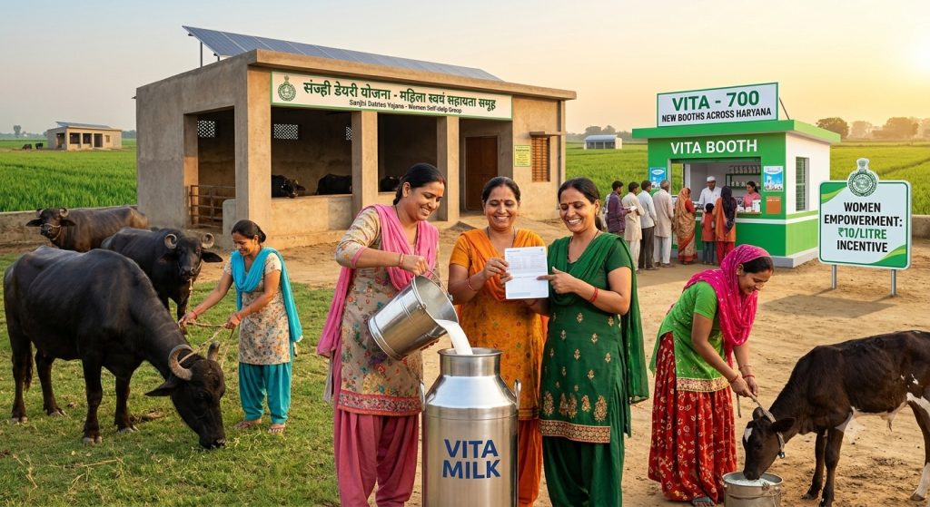 Cooperative Expansion Haryana CM Unveils Major Dairy Plan with 700 New Vita Booths and Processing Boost