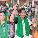 Ready to Give Life, But Not Land Karnataka Farmers Brandish Pestles in Escalate Land Acquisition Protest
