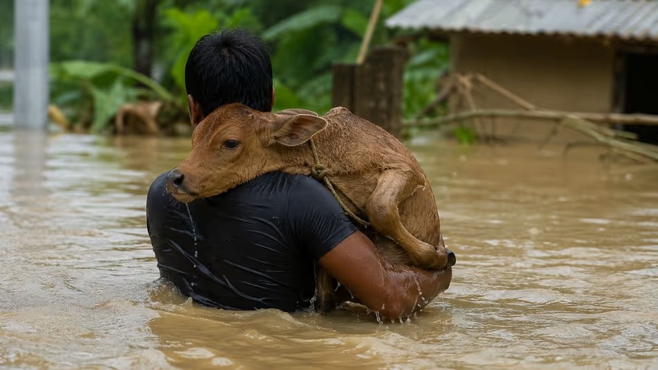 Assam's Silent Crisis Severe Floods Wash Away Dairy Cattle and Destroy Smallholder Livelihoods