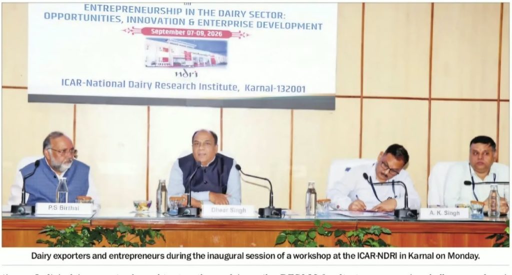 ICAR-NDRI Convenes National Workshop in Karnal to Propel Indian Dairy Exports